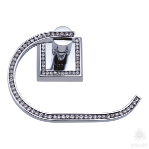 3514-75-005 Держатель для туалетной бумаги, латунь с кристаллами Swarovski, глянцевый хром