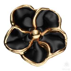 SMALL PAPATYA-60-BLACK PEARL (69) Ручка кнопка, глянцевое золото