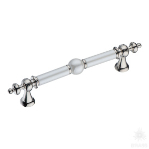 2231-51-128-PEARL Ручка скоба, глянцевый никель 128 мм