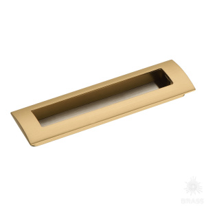 910-160-Champagne Gold Ручка врезная, матовая латунь 160 мм