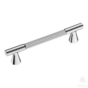 1119 128MP02 Ручка скоба, глянцевый хром 128 мм