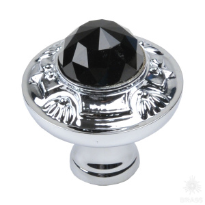 0Z5747.BN0.50 Ручка кнопка с кристаллом Swarovski, глянцевый хром