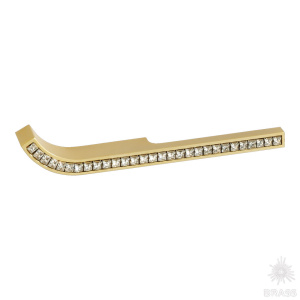 7146.0139.027 Ручка скоба с кристаллами Swarovski эксклюзивная коллекция, матовое золото 32 мм