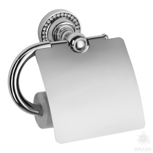 3514K-71-005 Держатель для туалетной бумаги, латунь с кристаллами Swarovski, глянцевый хром